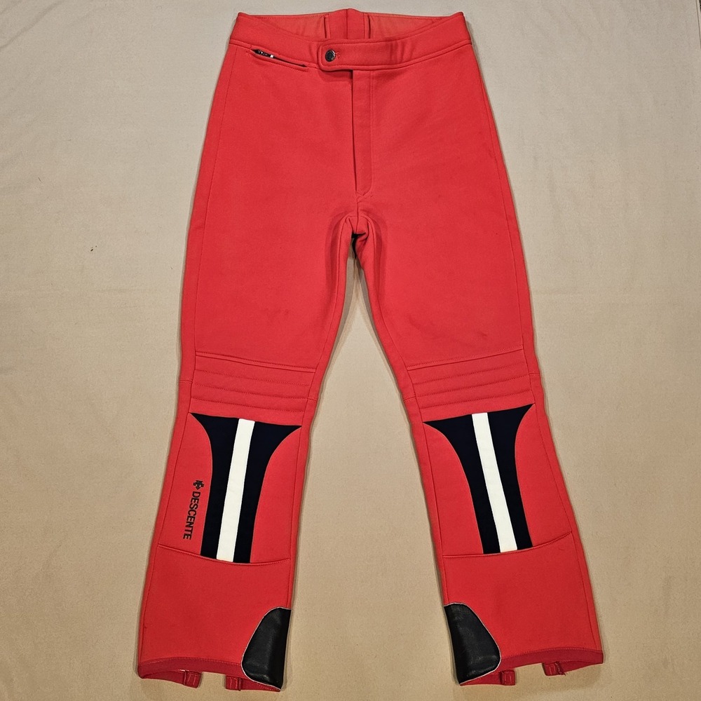 Descente Pants Men's 32L Red Pull-On Snowpants Winter Gear Slalom Insulated READ
